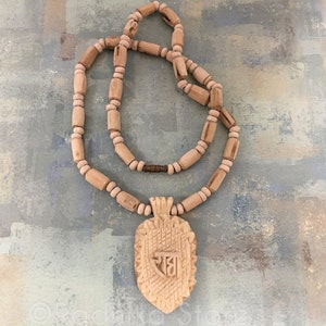 Radha Sanskrit On Fancy Lotus - Tulsi Necklace-