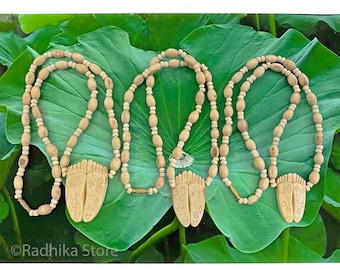 Sri Radha Lotus Feet - Tulsi Necklace - 3 Sizes