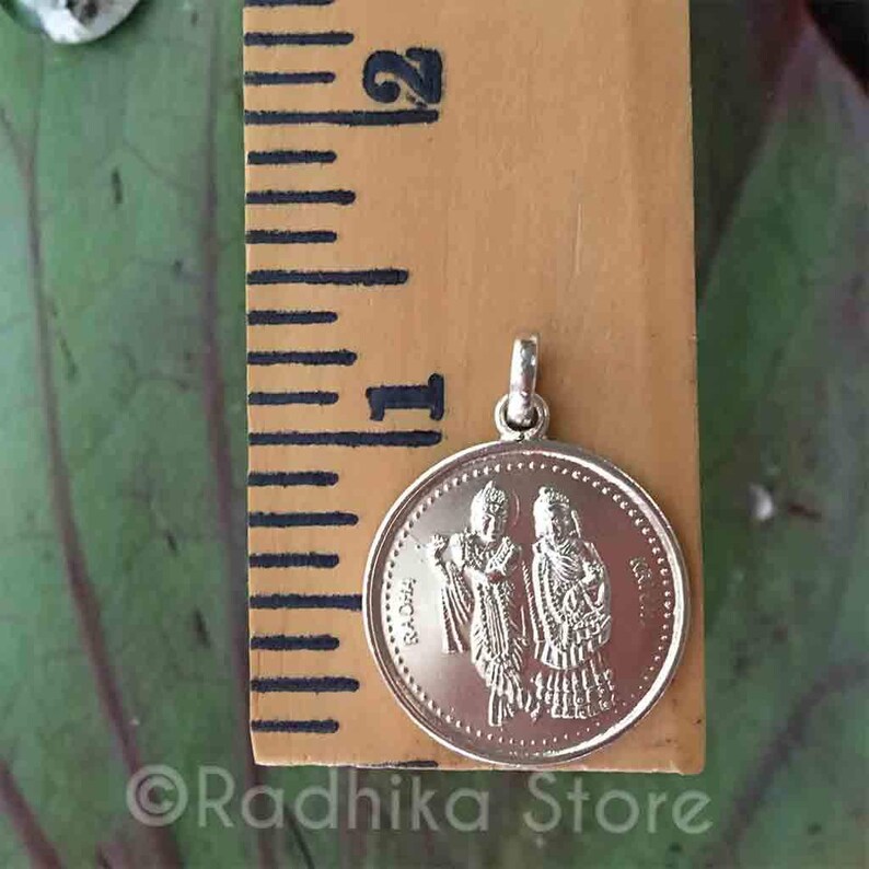 Radha Krishna Silver Pendant Choose Back Etsy UK