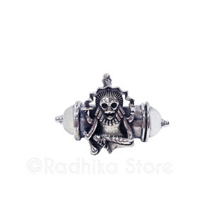 Lord Narasimhadeva effulgent Chakra Kavacha - Silver Pendant