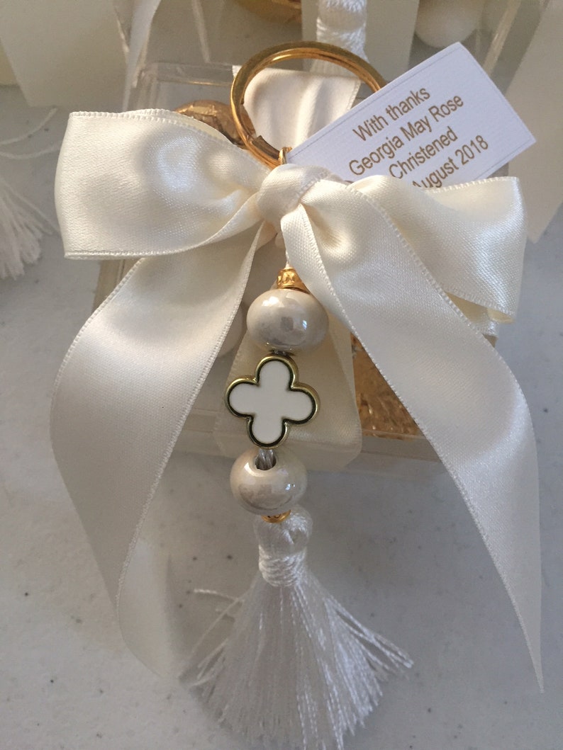5x Girl Favors Greek Baptism Christening Bomboniere Cross Etsy