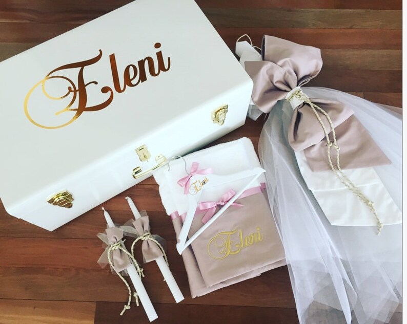 Personalised Christening Box Greek Christening Keepsake Etsy