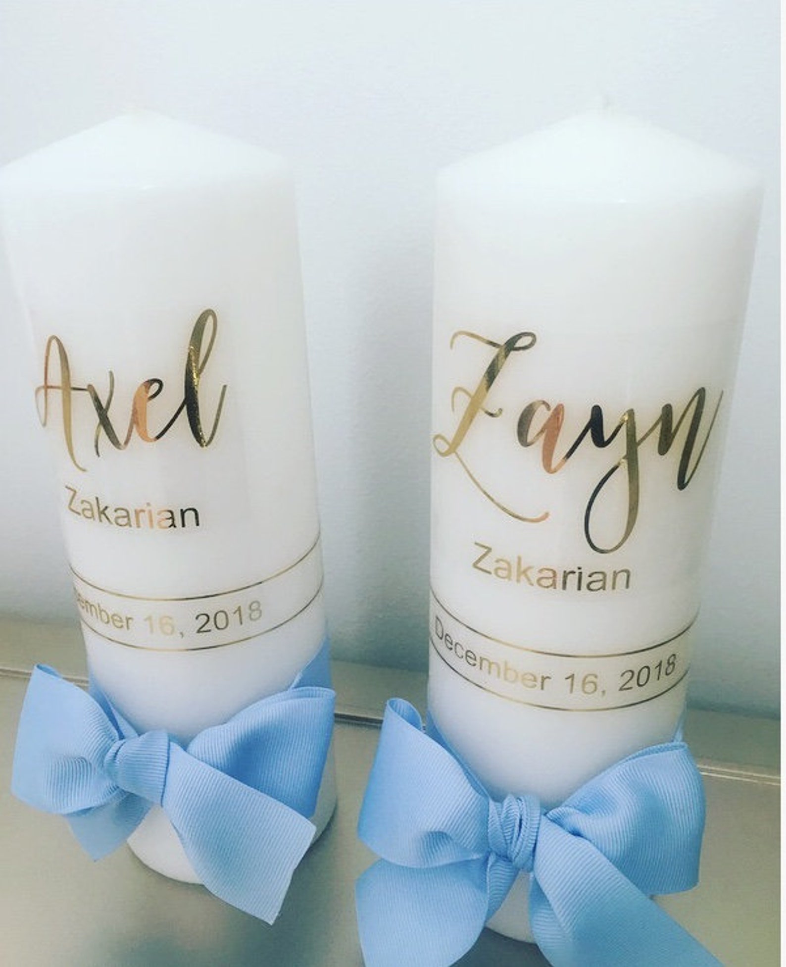 Personalised Baptism Candle Foil Baptism Candle Personalised - Etsy
