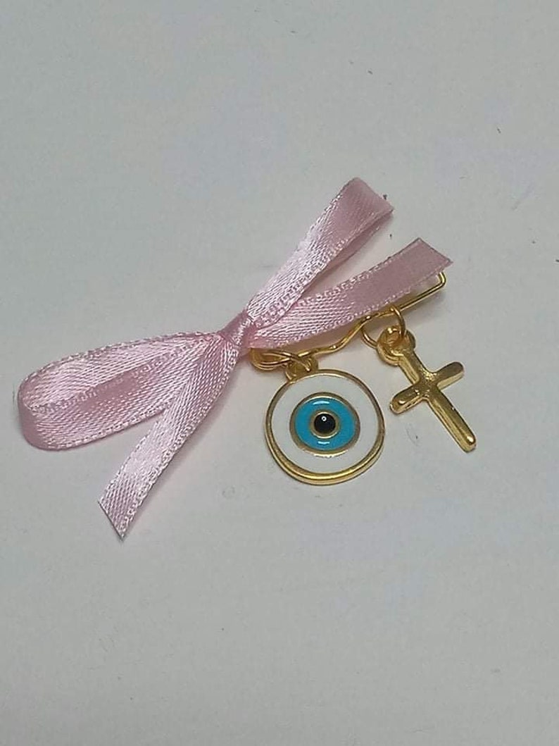 Martirika Pin Mati,Witness Bracelet Evil Eye Orthodox Baptism Greek Martyrika 5x Girl Witness Pins Greek Christening Martyrika