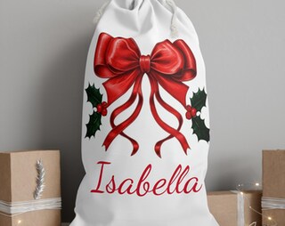 Sacco Di Babbo Natale Gigante Con Coulisse - Rosso Con Cintura, 51x72 Cm, Morbido Velluto Per Regali E Decorazione Natalizia