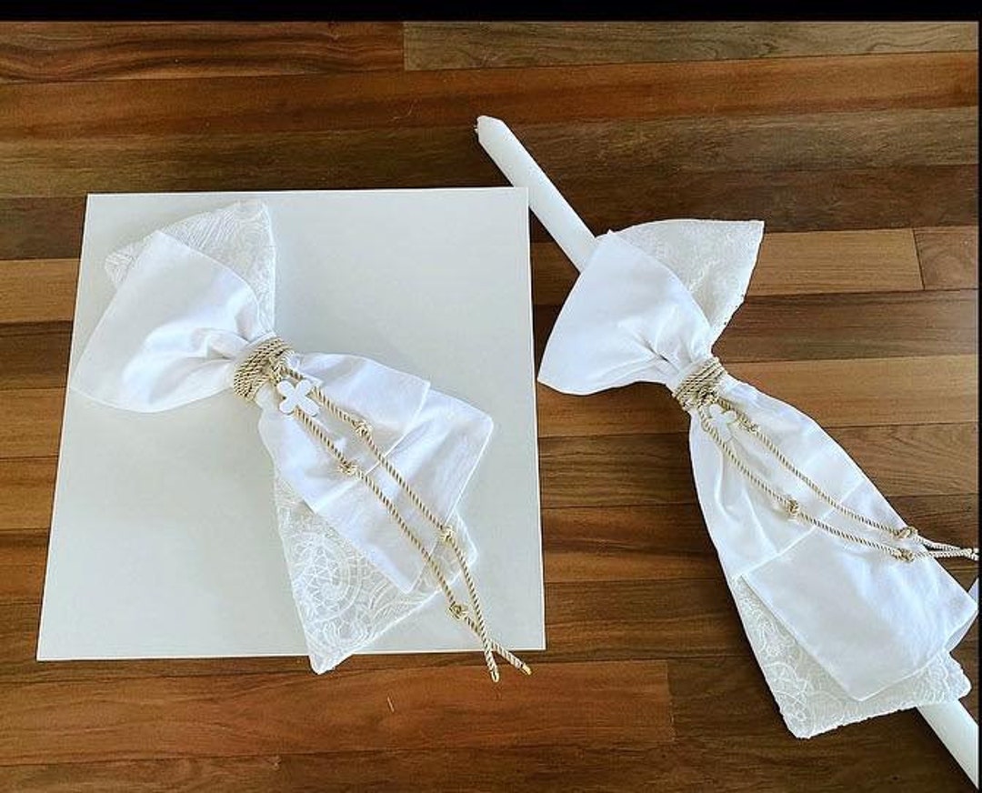 Christening Lambatha Greek Baptism Baptism Candlenautical Etsy