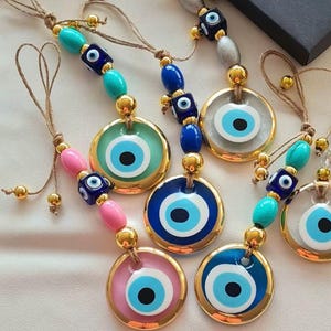 5 x boze oog-sleutelhangers, Griekse doop, doopbom, doopgunsten, Griekse doop, martelaar, meisjesdoop, Turks oog