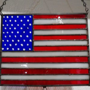 Stained Glass Flag Windchime