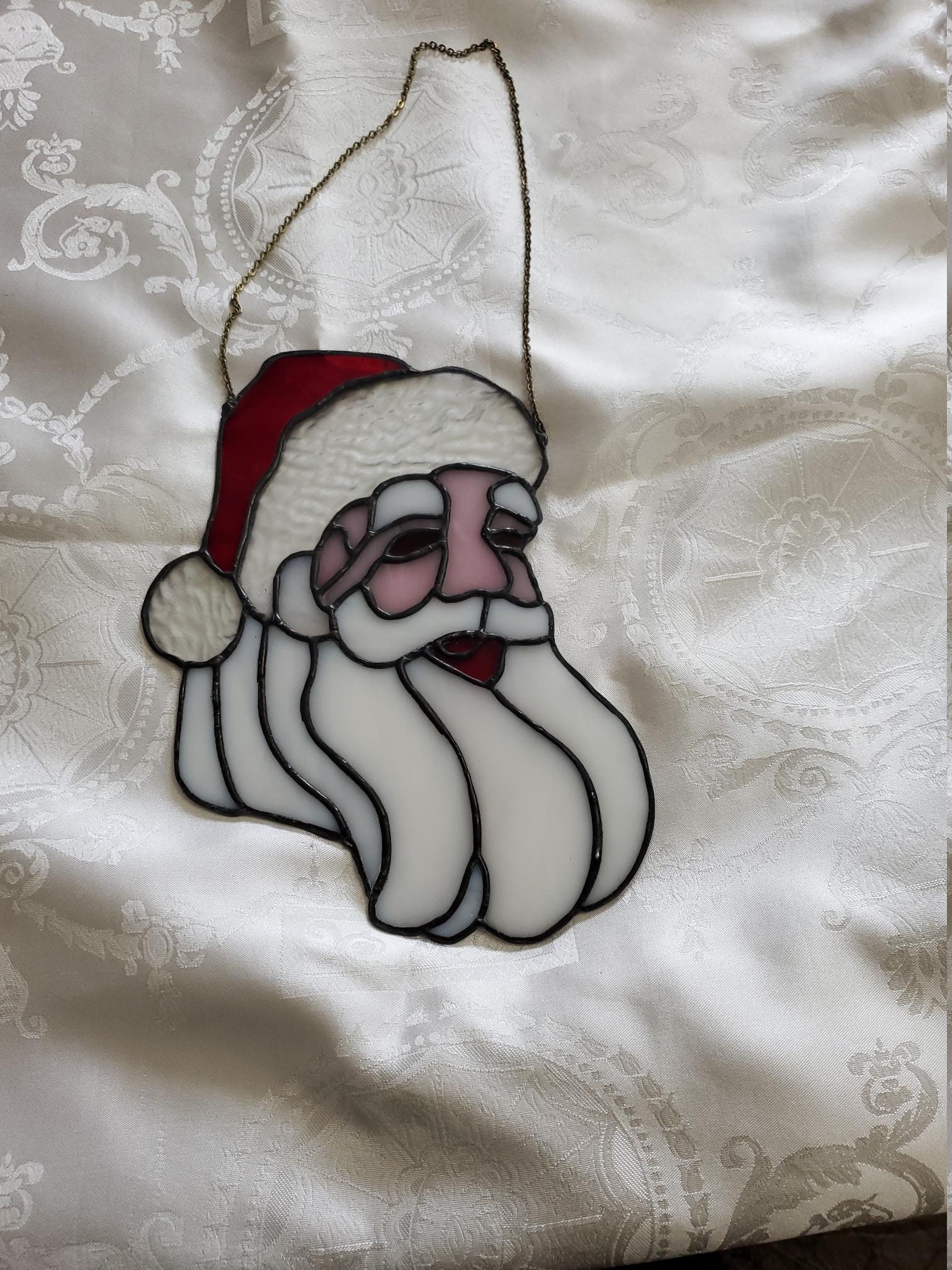 Stained Glass Santa Claus | Etsy