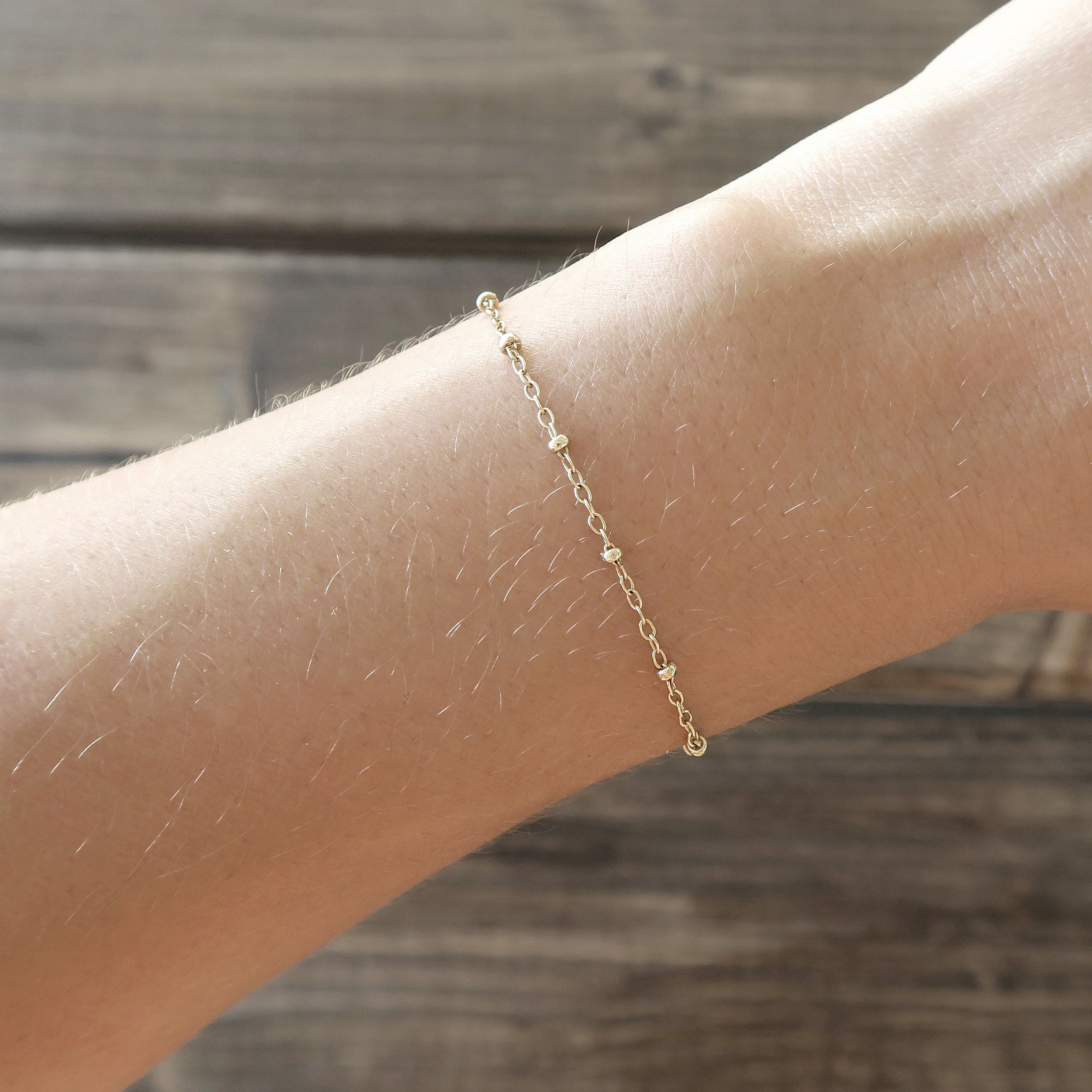 Dainty Gold Figaro Bracelet | Rudies and Co