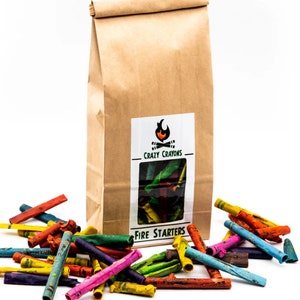 Fire Starters, Crayon fire starters, Eco fire starters, Recycled crayon fire starters