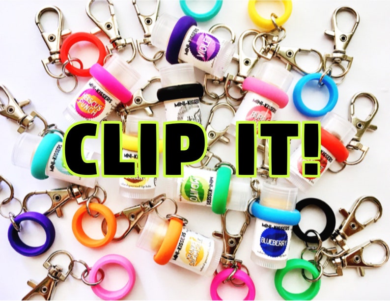 Mini Lip Balm and Holder Keychain in Glitter or Solid Etsy