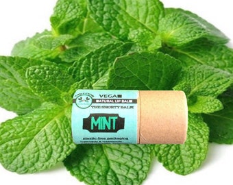 Eco Friendly Mint Balm- Vegan Natural- Plastic-free packaging- Zero waste chapstick- Earth friendly- sustainable