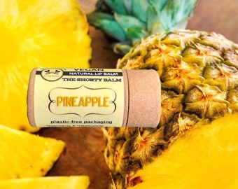 Eco Friendly Pineapple Lip Balm- Vegan Natural- Plastic-free packaging- Zero waste chapstick- Earth friendly- sustainable