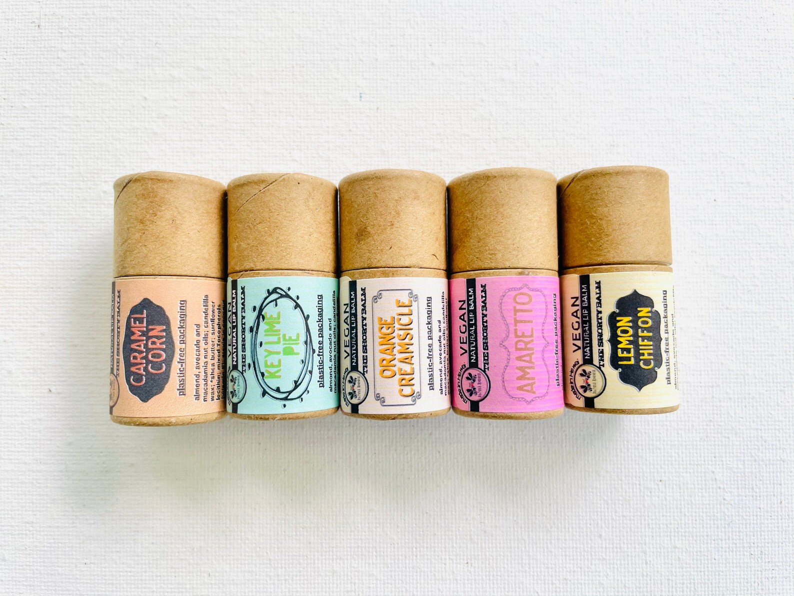 Set of Eco Friendly Lip Balms Vegan Natural Lip Balm Etsy
