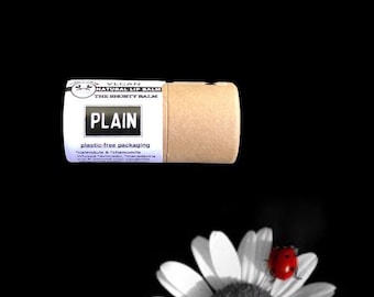 Eco Friendly Plain Lip Balm- Vegan Natural- Plastic-free packaging- Zero waste chapstick- Earth friendly- sustainable