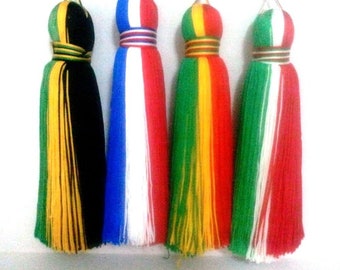 Rasta Car Tassel,  Car Tassels,  Jamaica Tassels,  Rasta Tassels,  Trinidad Tassels, Afro Tassels,