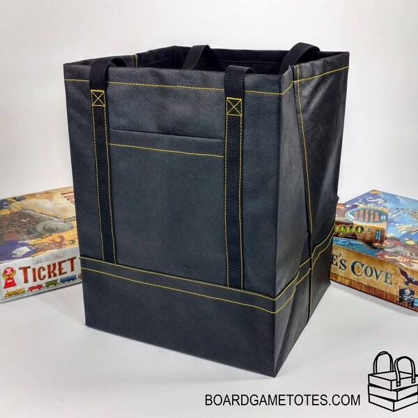 The Board Game Tote (yellow stitching)