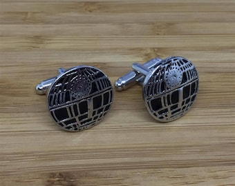 Star Wars Death Star Cuff Links Cufflinks Gifts Fathers Day Dad Birthday Christmas Gifts Starwars Vader Deathstar Secret Santa Wedding