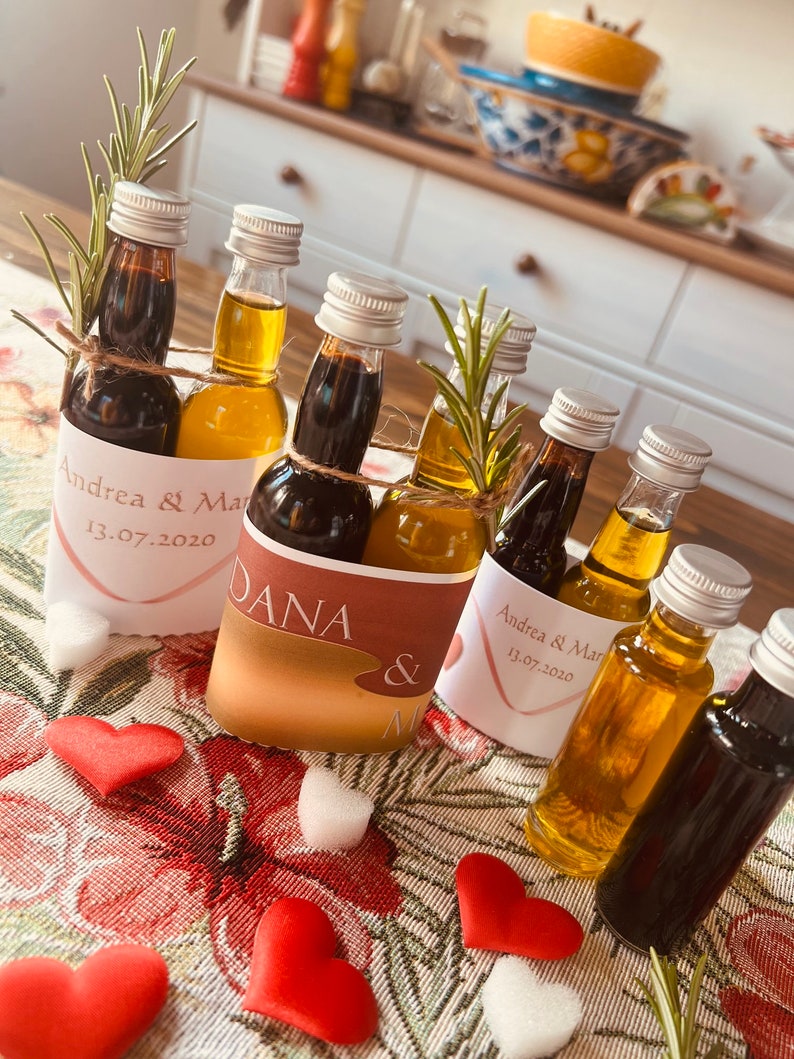 Olive Oil & Balsamic Vinegar as a Guest Gift Wedding Etsy