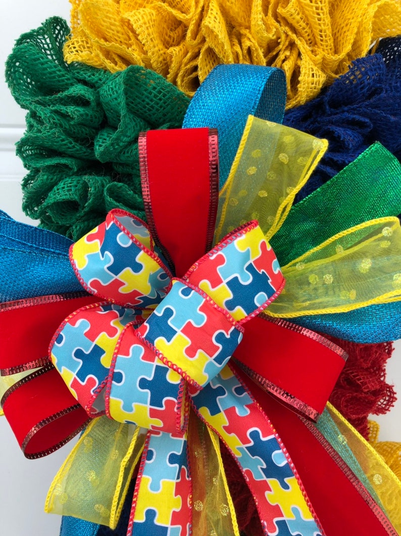 Autism Awareness Swag Awareness Wreath for Front Door Etsy