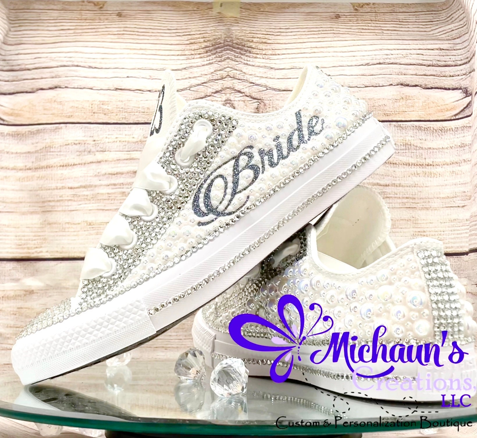 Light purple rhinestone converse  Bling shoes, Rhinestone converse, Diy  sneakers