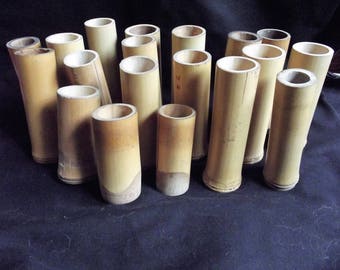 FROM JAPAN: Lot of (19) Bamboo Containers / Arts & Craft Use / Good Quality Bamboo