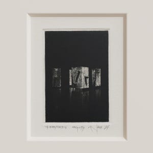 Abstract Architecture Etching Print: Intaglio Aquatint, Modern Industrial Art
