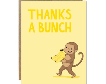 Thank You Card | Pun Card | Thanks a Bunch