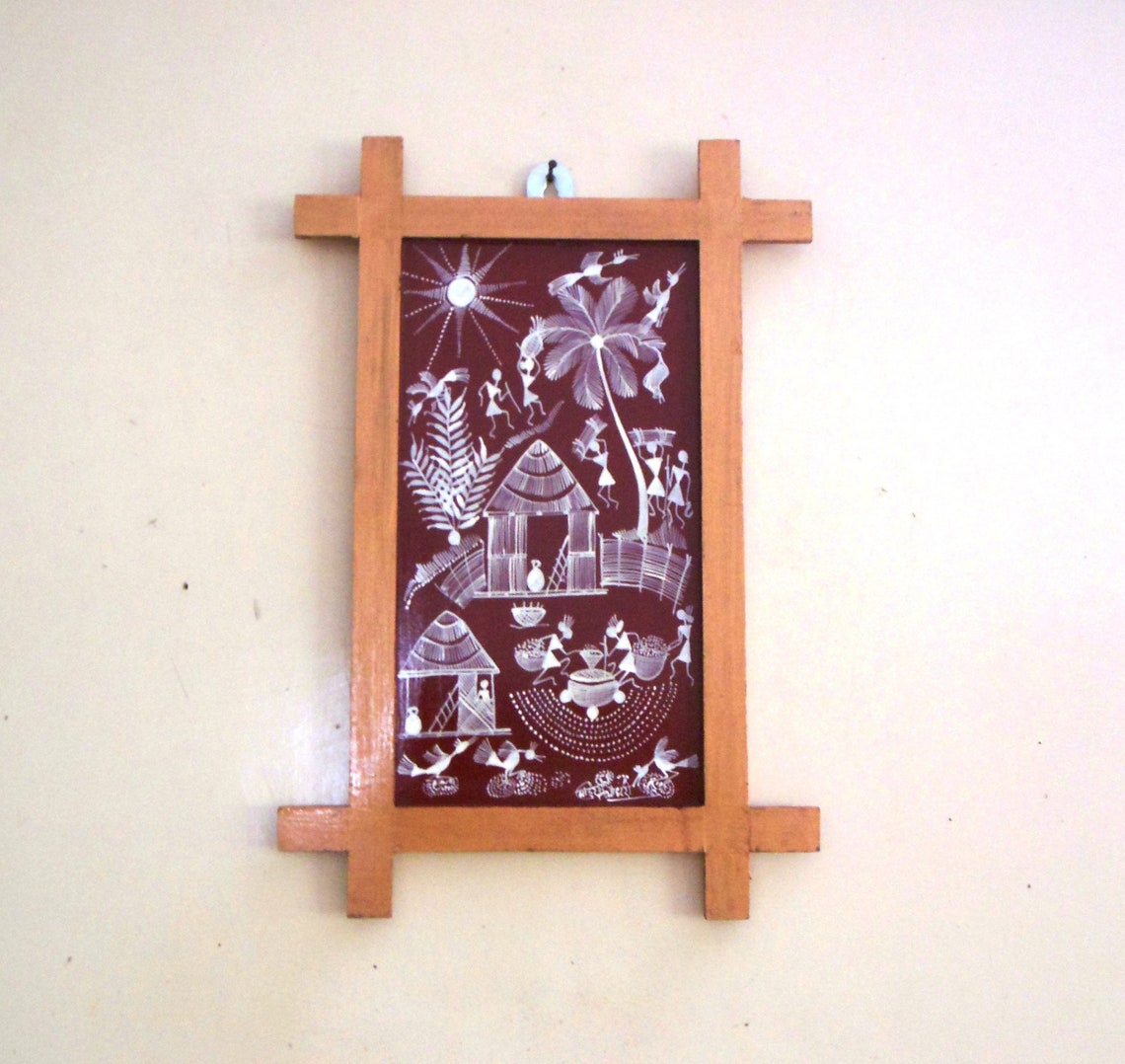 Warli Painting Tribal Art Indian Traditional Art Wall Etsy UK