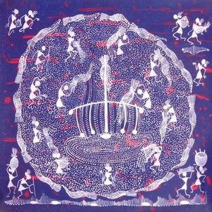 Wandbehang Cum Schlusselhalter Warli Gemalde Indische Etsy