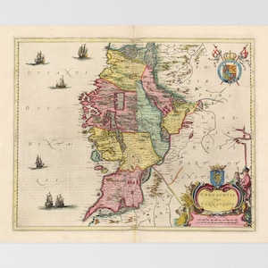Kaart van Ierland, Connacht | Mountbellew, Athenry, Tuam, Ballyhaunis, Ballinasloe, West-Ierland, Ierland, Ballygar, Milltown, Ballindine, Gal