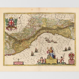 Mapa de Liguria / Savona, Arenzano, Albenga, Genova, Imperia, Liguria, Italia, Finale Ligure, Varazze, Albisola Superiore, Cuneo, Rivi Francesa