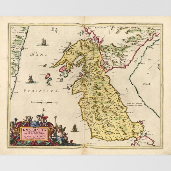 Argyll and Bute Old Map | Achnamara, Lochgilphead, Tarbert, Kilfinan, Ardrishaig, West Scotland, United Kingdom, Millhouse, Kilmartin, Lochr