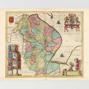Lincolnshire Old Map | Lincoln, Horncastle, Wragby, Skegness, Mablethorpe, East Midlands, United Kingdom, Raithby, Bardney, Southrey, Lincol