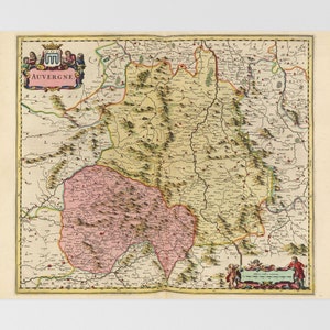 France Old Map | Clermont Ferrand, Ussel, Issoire, La Tour Dauvergne, Saint Diry, Auvergne, France, Allanche, Blesle, Puy De Dme, Massif Cen