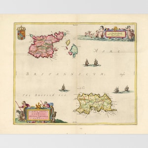 Landkarte Kanalinseln | St. Peter Port, St. Helier, Sark, St. Laurentius, St. Saviour, Kanalinseln, Guernsey, St