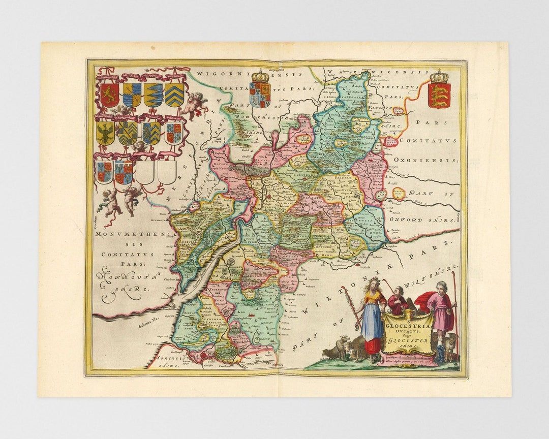 Gloucestershire Old Map Gloucester, Stonehouse, Stroud, Nailsworth