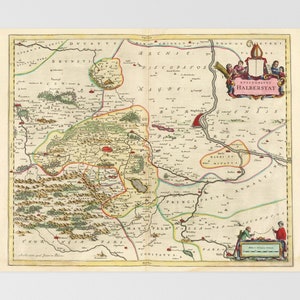 Saxony-Anhalt Old Map | Oschersleben Bode, Wanzleben, Magdeburg, Egeln, Grningen, Central Germany, Germany, Quedlinburg, Bernburg Saale, Cal