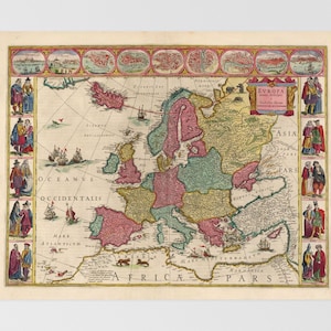 Landkarte Europa | Paris, Rom, Istanbul, London, Genf, Europa, Frankreich, Kyiv, Stockholm, Mailand, Ouargla, Donau, Lago di Como,lenengrad, Tschechien