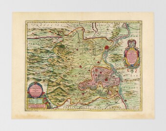 Vaucluse Old Map | Carpentras, Avignon, Sorgues, Le Pontet, Lisle Sur La Sorgue, Provence Alpes, France, Le Barroux, Jonquires, Sarrians, Va