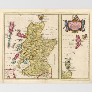 Carte de l'Ecosse | Glasgow, Édimbourg, carte d'ascendance écossaise