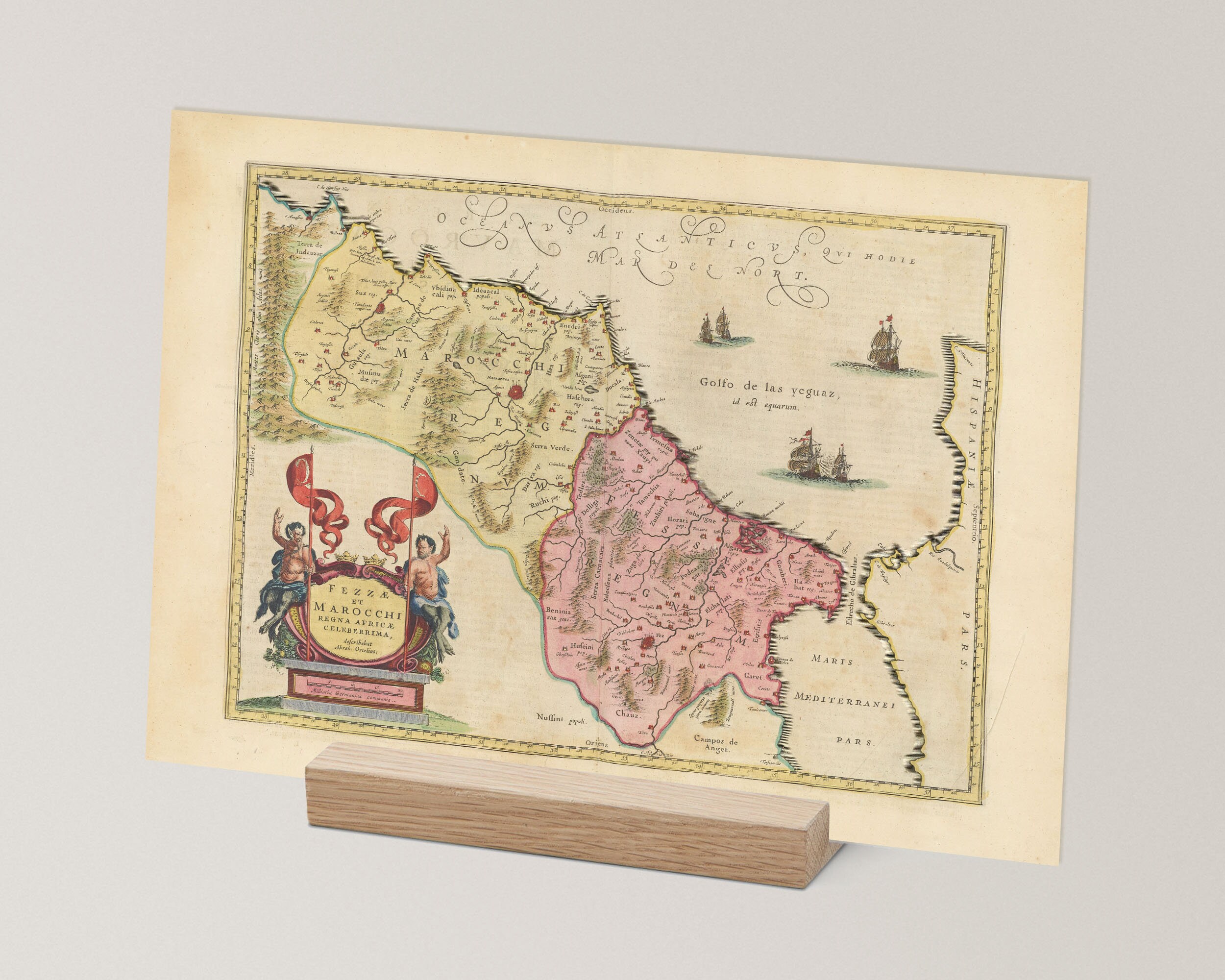 Oum El Assel Old Map Print of Morocco Alcoutim Competa Etsy