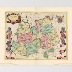 Karte von Surrey | Dorking, Epsom, Leatherhead, Cobham, Esher, Südostengland, Vereinigtes Königreich, Reigate, Walton On Thames, Sutton, Surrey,