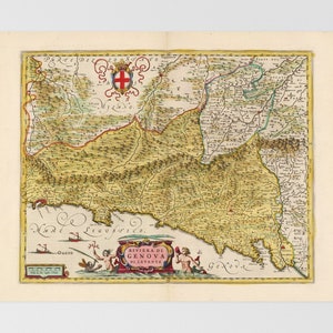 Genoa, Liguria Old Map | Chiavari, Sestri Levante, Rapallo, Borzonasca, Carasco, Liguria, Italy, Moneglia, Neirone, Rezzoaglio, Parma, La Sp