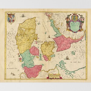 Landkarte von Skandinavien | Kopenhagen, Malm, Roskilde, Sor, Aarhus, Skandinavien, Dänemark, Kristianstad, Vejle, Flensburg, Mitteldänemark, Zealan