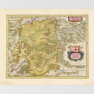 Mapa de Savoy / Sallanches, Ugine, Passy, Annecy, Aosta Aoste, Alpes franceses, Francia, Praz Sur Arly, Cordon, Domancy, Savoie, Po, Geneva, Haut