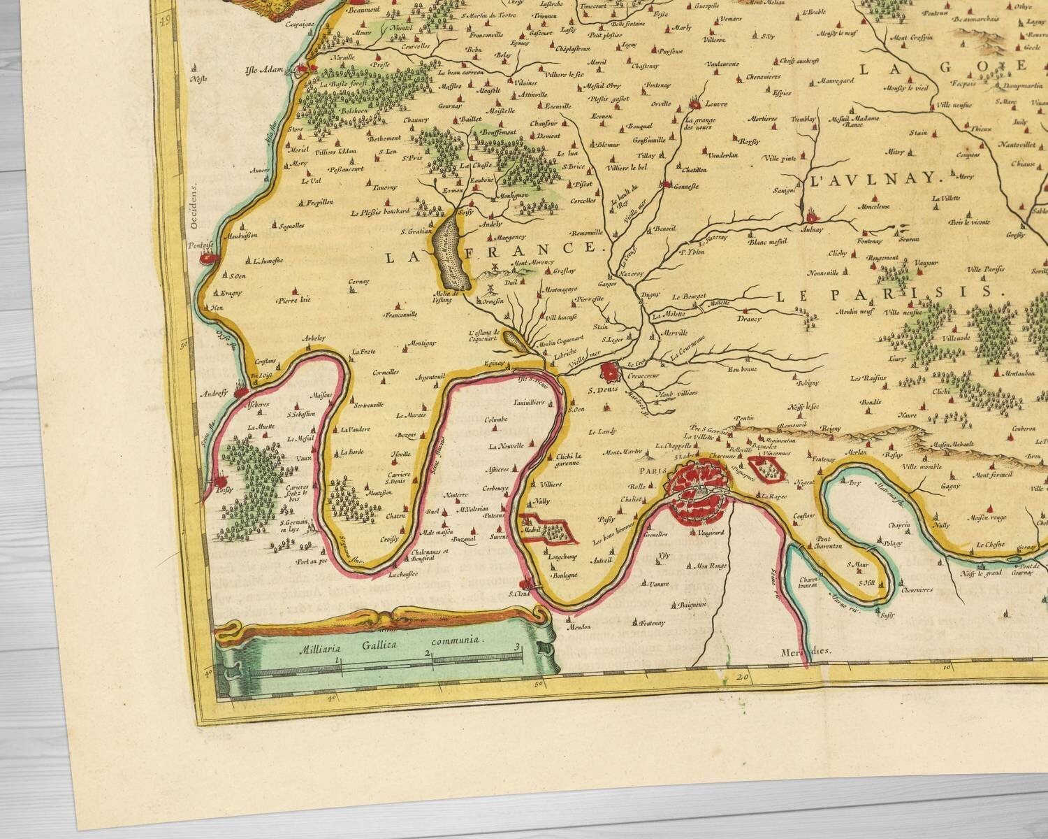 イル・ド・フランスの地図 } フランスの古い地図: ゴネス
