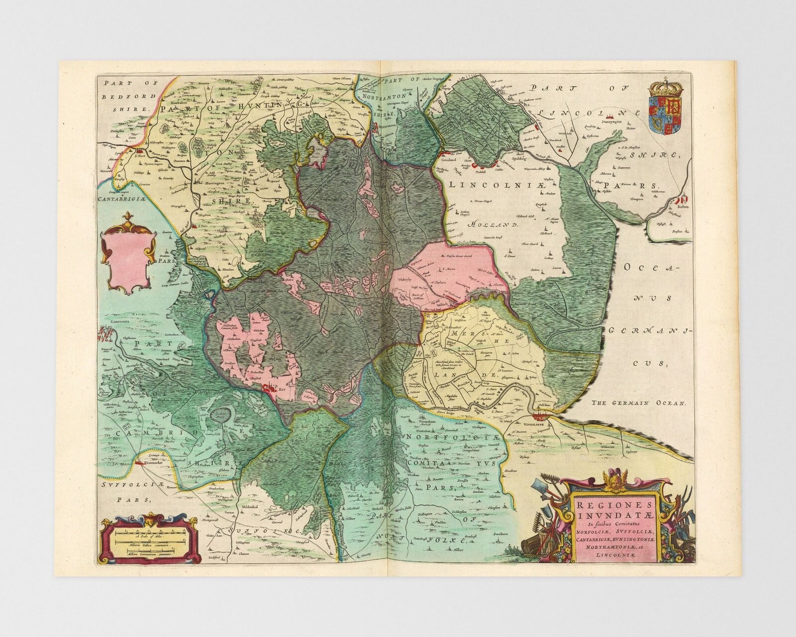 Cambridgeshire Old Map | March, Wisbech, Ely, Peterborough, Kings Lynn, East Anglia, United Kingdom, Manea, Parson Drove, Friday Bridge, Cam