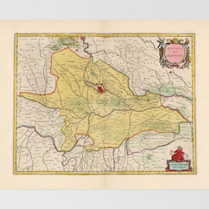 Lombardy Old Map | Mantova, Suzzara, Borgoforte, Governolo, Buscoldo, Northern Italy, Italy, Montanara, Levata, Cappelletta, Mantua, Po, Lag